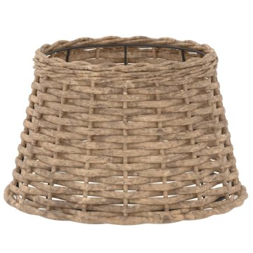 Vidaxl Senčilo za svetilko rjavo Ø38x23 cm pleteno
