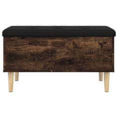 Vidaxl Klop za shranjevanje dimljen hrast 82x42x46 cm inženirski les