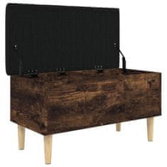 Vidaxl Klop za shranjevanje dimljen hrast 82x42x46 cm inženirski les