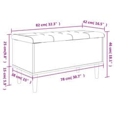 Greatstore Klop za shranjevanje dimljen hrast 82x42x46 cm inženirski les