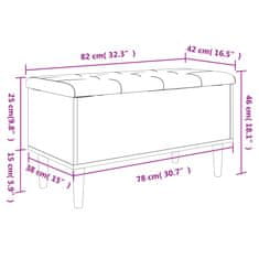 Greatstore Klop za shranjevanje sonoma hrast 82x42x46 cm inženirski les