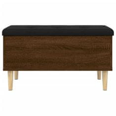 Vidaxl Klop za shranjevanje rjavi hrast 82x42x46 cm inženirski les