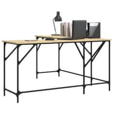 Vidaxl Pisalna miza sonoma hrast 149x149x75 cm inženirski les