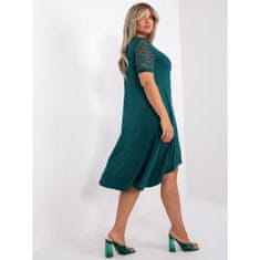 RELEVANCE Ženska asimetrična obleka plus size KOGH temno zelena RV-SK-7907.34X_399981 Univerzalni