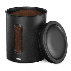 Xavax Barista škatla za kavo za 500 g zrnc ali 700 g mlete kave, neprepustna, mat črna