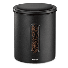 Xavax Barista škatla za kavo za 500 g zrnc ali 700 g mlete kave, neprepustna, mat črna