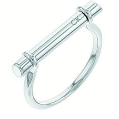 Calvin Klein Minimalističen jekleni prstan Elongated Linear 35000022 (Obseg 56 mm)