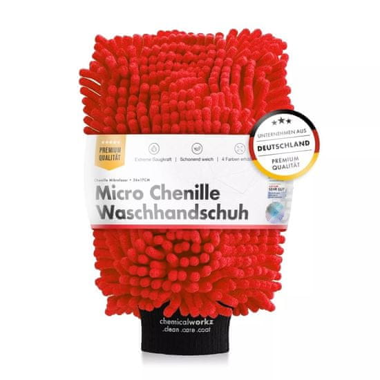 ChemicalWorkz  Red Chenille Wash Mitt - rokavica za pranje iz mikrovlaken