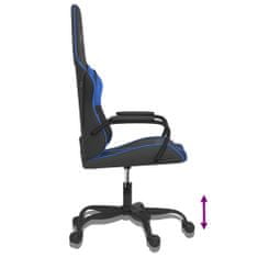 Vidaxl Gaming stol črno in modro umetno usnje