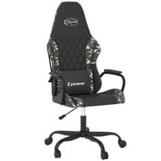 Vidaxl Gaming stol črno in kamuflažno umetno usnje