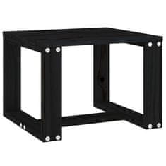 Vidaxl Vrtna stranska mizica črna 40x38x28,5 cm trdna borovina