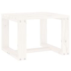 Vidaxl Vrtna stranska mizica bela 40x38x28,5 cm trdna borovina