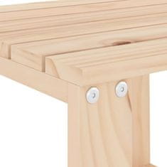 Vidaxl Vrtna stranska mizica 40x38x28,5 cm trdna borovina