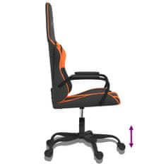 shumee Gaming stol črno in oranžno umetno usnje