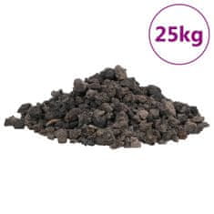 Vidaxl Vulkanski kamen 25 kg črn 1-2 cm