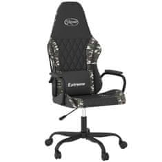 Vidaxl Masažni gaming stol črno in kamuflažno umetno usnje