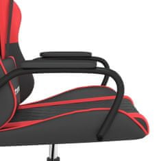 Vidaxl Gaming stol črno in rdeče umetno usnje