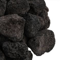 Greatstore Vulkanski kamen 25 kg črn 3-5 cm