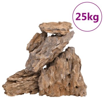 Vidaxl Zmajev kamen 25 kg mešane barve 10-30 cm