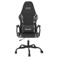 Greatstore Gaming stol črno in kamuflažno umetno usnje