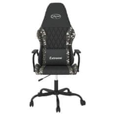 Vidaxl Masažni gaming stol črno in kamuflažno umetno usnje