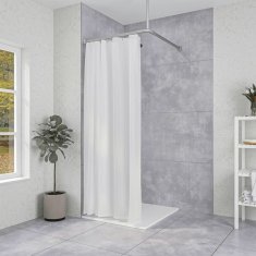 Vidaxl Sealskin Zavesa za tuš Madeira 180 cm bela