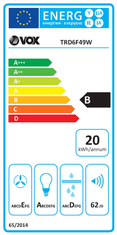 VOX electronics TRD6F49W kuhinjska napa