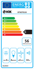 VOX electronics BTN5T01IX vgradna kuhinjska napa