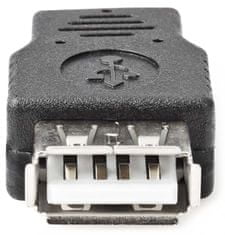 Nedis USB 2.0 adapter/ USB micro B vtič - USB A vtič/ črn/ blister
