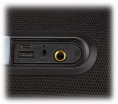 Nedis party zvočnik/ 2.0/ 120 W/ Bluetooth 5.0/ AUX/ USB-C/ USB-A/ 3,5 mm jack/ 1x 6,35 mm/ IPX5/ ABS/ črn