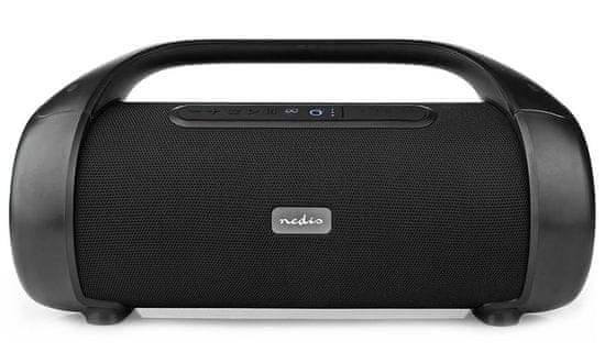 Nedis party zvočnik/ 2.0/ 120 W/ Bluetooth 5.0/ AUX/ USB-C/ USB-A/ 3,5 mm jack/ 1x 6,35 mm/ IPX5/ ABS/ črn