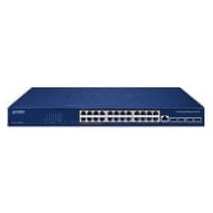 Planet GS-6311-24T4X Stikalo L3, 24x1Gb, 4x10Gb SFP+, QoS, brez ventilatorja