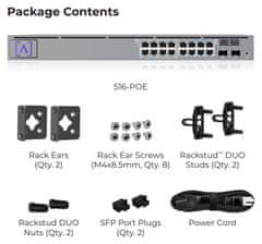 ALTA Switch 16 POE - 16x Gbit RJ45, 2x SFP port, 8x PoE+ (PoE budget 120W)