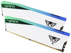 Patriot VIPER ELITE 5 WHITE RGB 32GB DDR5 6200MHz / DIMM / CL42 / Kit 2x 16GB