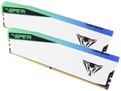 Patriot VIPER ELITE 5 WHITE RGB 48GB DDR5 6000MHz / DIMM / CL42 / Kit 2x 24GB