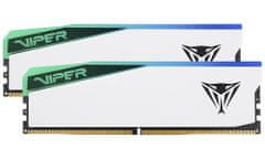 Patriot VIPER ELITE 5 WHITE RGB 32GB DDR5 6200MHz / DIMM / CL42 / Kit 2x 16GB