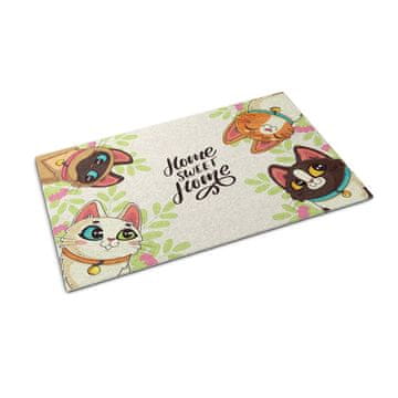 tulup.si Predpražnik s potiskom Home sweet home Pravljične mačke