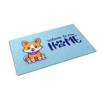 tulup.si Predpražnik s potiskom Welcome to our home Pes