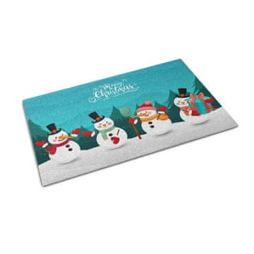tulup.si Predpražnik za vrata Merry Christmas Snežaki