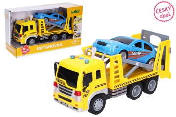 Traktor z avtomobilom in učinki 26x10x14 cm - češka embalaža