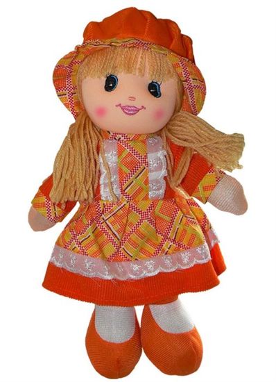 Sparkys Košarasta lutka 30 cm - oranžna