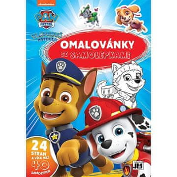 Jiri Models Pobarvanka A4 Paw Patrol z nalepkami