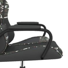 Vidaxl Masažni gaming stol črno in kamuflažno umetno usnje