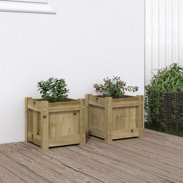 Vidaxl vidaXL Vrtni sadilniki, 2 kosa, impregniran borov les