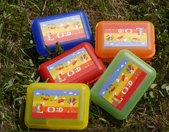 Mac Toys Déčko škatla za prigrizke s predalom oranžna