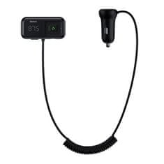 BASEUS Avtomobilski predvajalnik MP3 Bluetooth + polnilec Baseus v obliki črke T S-16 Black OS