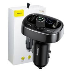 BASEUS Oddajnik FM Baseus T-tip S-09 Bluetooth (črn)