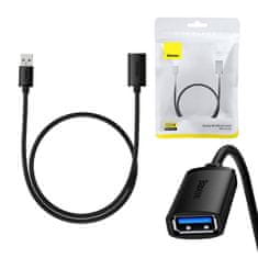 slomart Baseus usb 3.0 podaljšek iz moškega v žensko, serija airjoy, 0,5 m (črna)