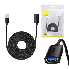 slomart baseus usb 3.0 podaljšek iz moškega v žensko, serija airjoy, 5 m (črna)