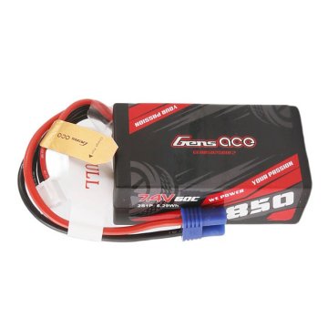 slomart gens ace 850mah 7.4v 60c 2s1p 60c baterija s priključkom ec2